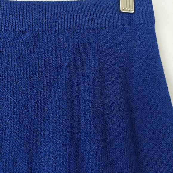 St. John Collection by Marie Gray Santana Knit High Rise Blue Straight Leg Pants - Picture 7 of 9
